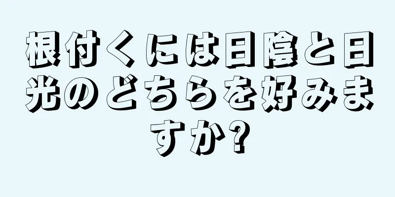 根付くには日陰と日光のどちらを好みますか?