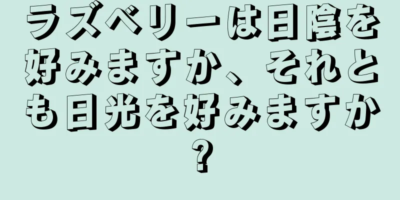ラズベリーは日陰を好みますか、それとも日光を好みますか?