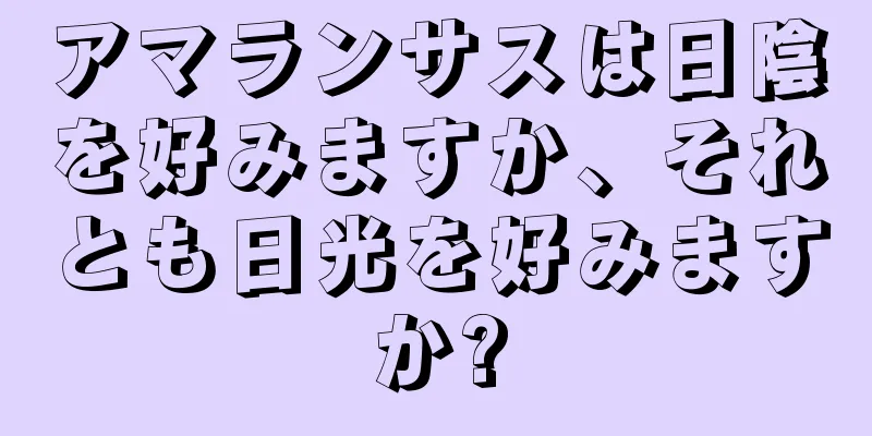 アマランサスは日陰を好みますか、それとも日光を好みますか?