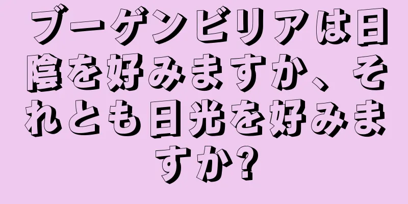 ブーゲンビリアは日陰を好みますか、それとも日光を好みますか?