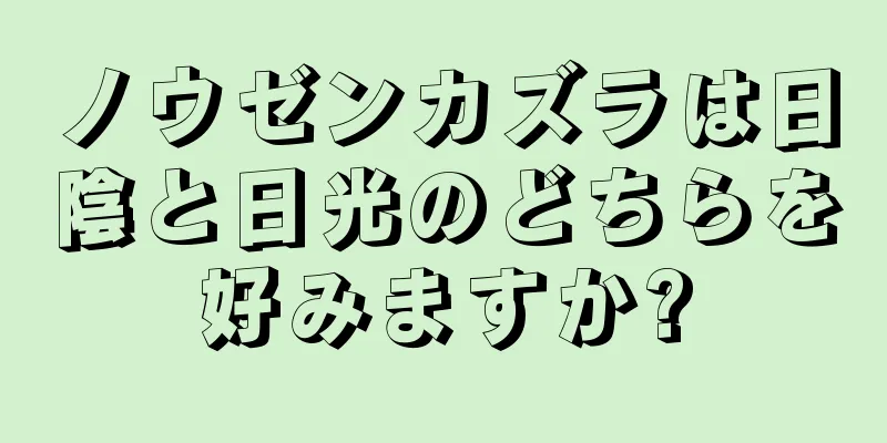 ノウゼンカズラは日陰と日光のどちらを好みますか?