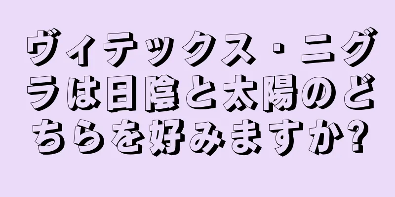 ヴィテックス・ニグラは日陰と太陽のどちらを好みますか?