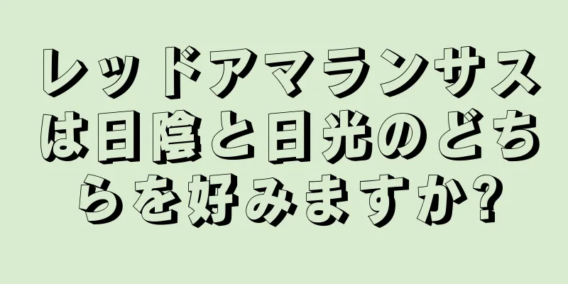 レッドアマランサスは日陰と日光のどちらを好みますか?