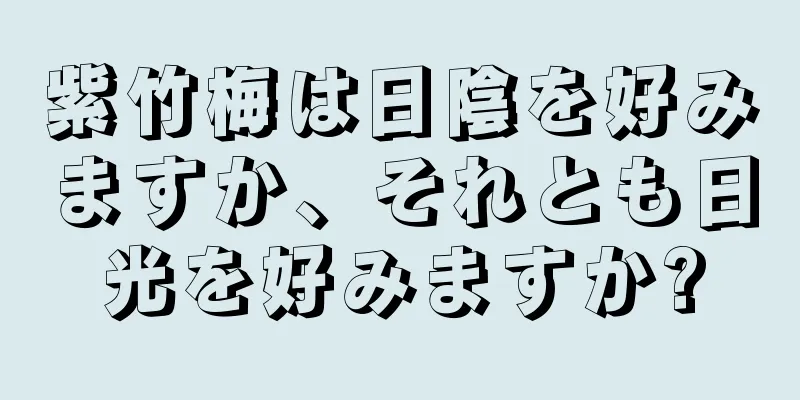 紫竹梅は日陰を好みますか、それとも日光を好みますか?