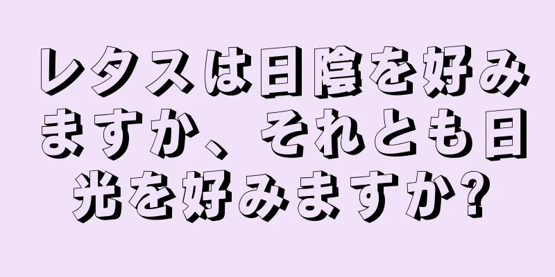 レタスは日陰を好みますか、それとも日光を好みますか?
