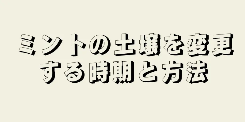 ミントの土壌を変更する時期と方法