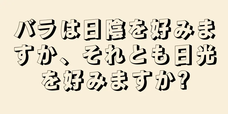 バラは日陰を好みますか、それとも日光を好みますか?