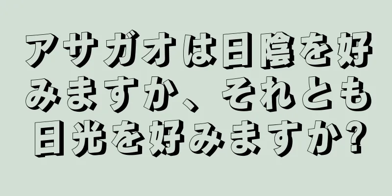 アサガオは日陰を好みますか、それとも日光を好みますか?