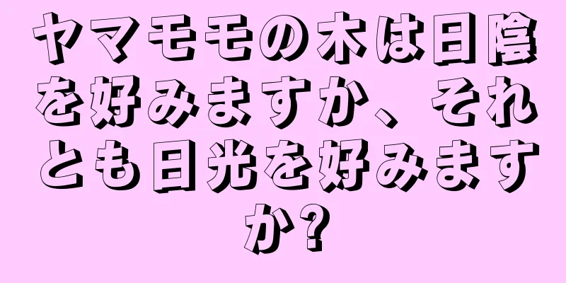 ヤマモモの木は日陰を好みますか、それとも日光を好みますか?