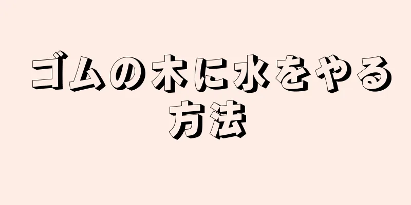 ゴムの木に水をやる方法