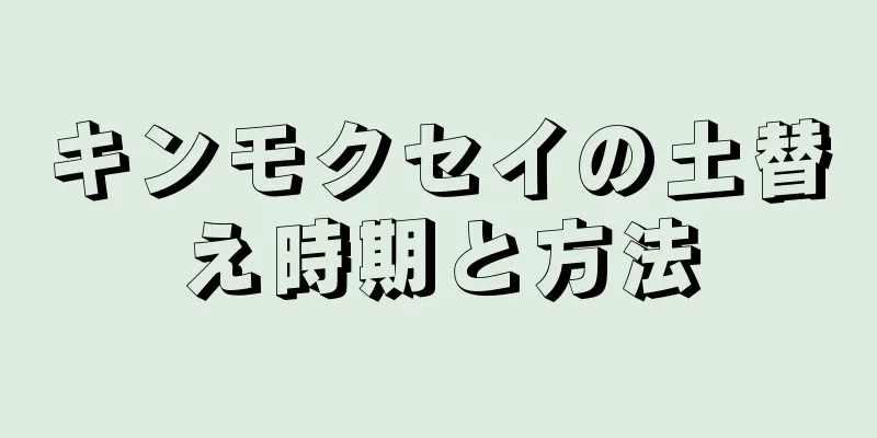 キンモクセイの土替え時期と方法