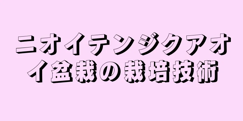 ニオイテンジクアオイ盆栽の栽培技術