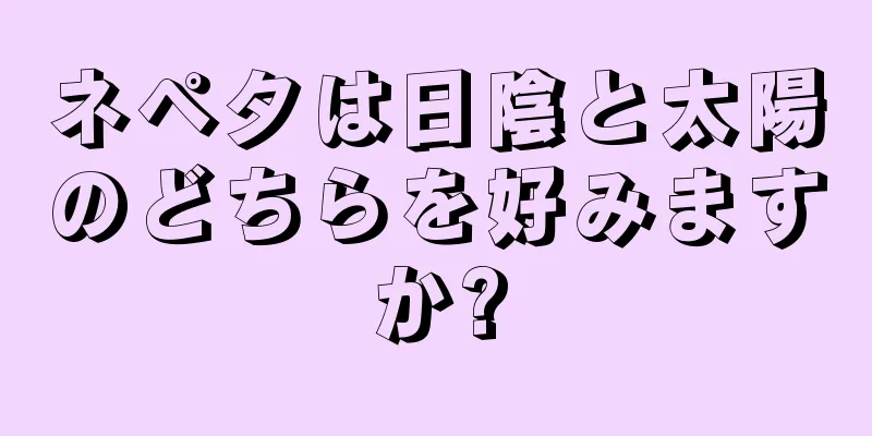ネペタは日陰と太陽のどちらを好みますか?