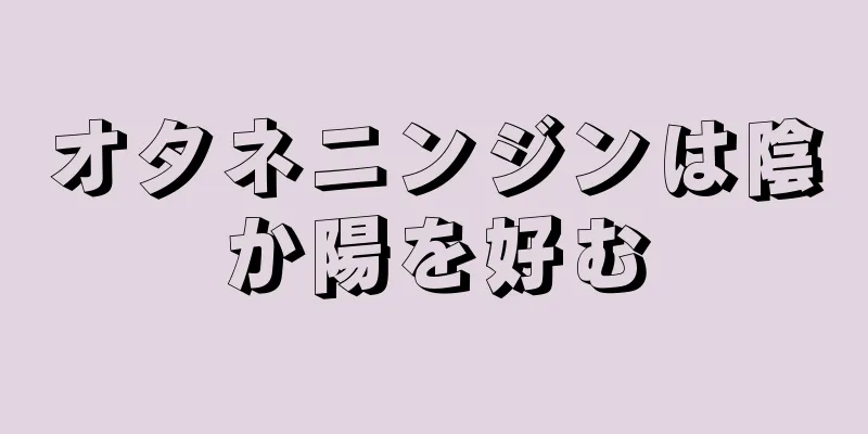 オタネニンジンは陰か陽を好む