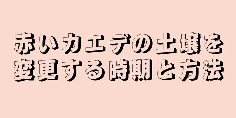 赤いカエデの土壌を変更する時期と方法