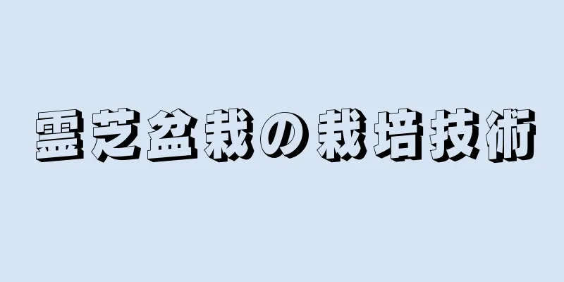 霊芝盆栽の栽培技術