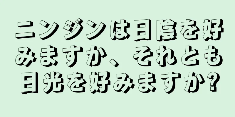 ニンジンは日陰を好みますか、それとも日光を好みますか?