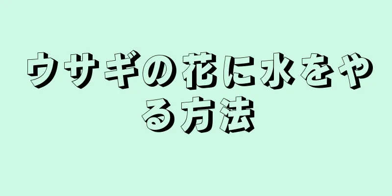 ウサギの花に水をやる方法