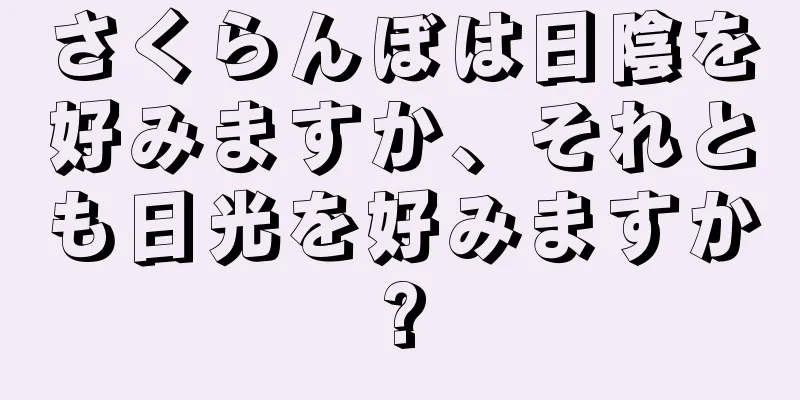さくらんぼは日陰を好みますか、それとも日光を好みますか?