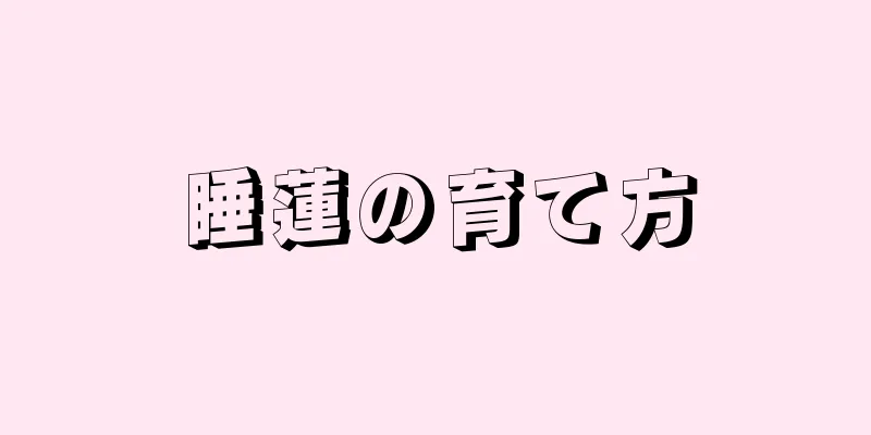 睡蓮の育て方