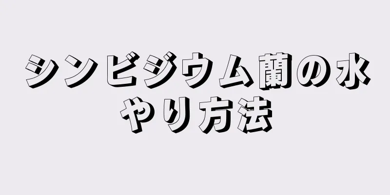 シンビジウム蘭の水やり方法