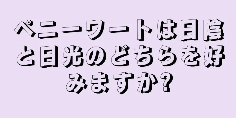 ペニーワートは日陰と日光のどちらを好みますか?