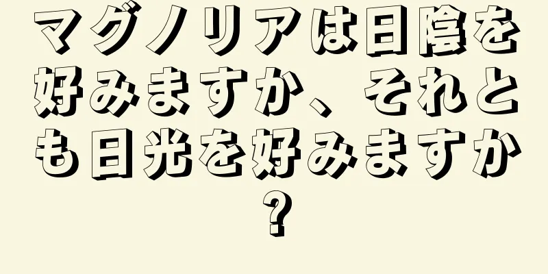 マグノリアは日陰を好みますか、それとも日光を好みますか?
