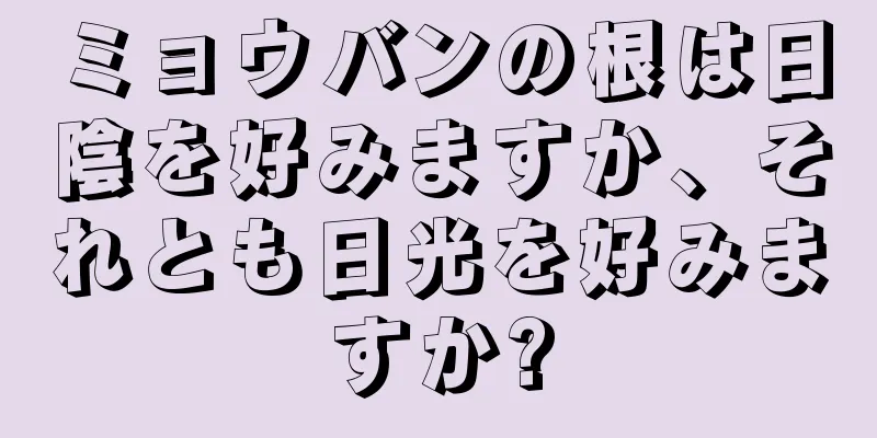 ミョウバンの根は日陰を好みますか、それとも日光を好みますか?