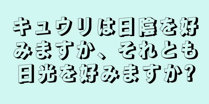 キュウリは日陰を好みますか、それとも日光を好みますか?