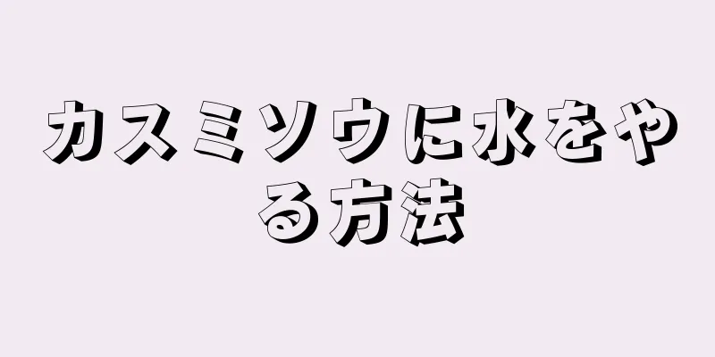 カスミソウに水をやる方法
