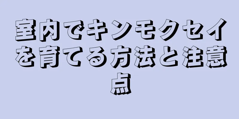 室内でキンモクセイを育てる方法と注意点