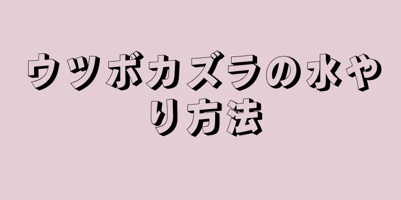 ウツボカズラの水やり方法