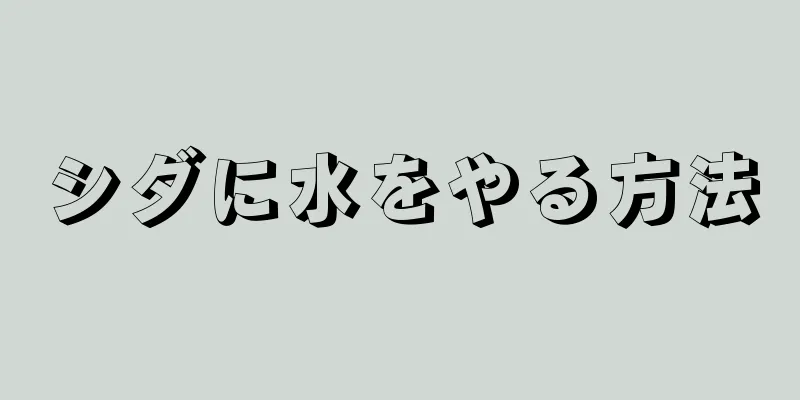 シダに水をやる方法