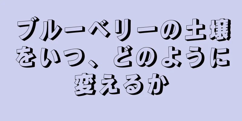 ブルーベリーの土壌をいつ、どのように変えるか