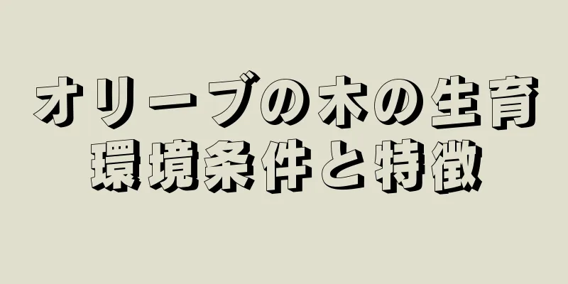 オリーブの木の生育環境条件と特徴