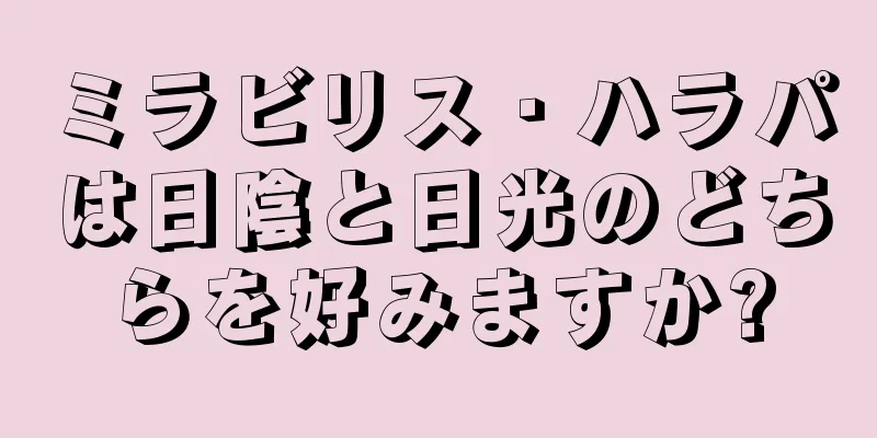 ミラビリス・ハラパは日陰と日光のどちらを好みますか?