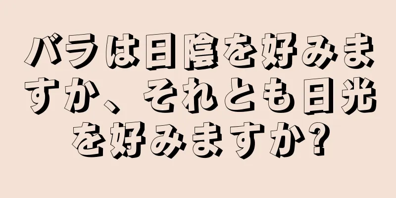 バラは日陰を好みますか、それとも日光を好みますか?