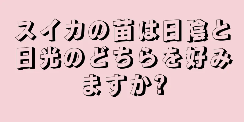 スイカの苗は日陰と日光のどちらを好みますか?
