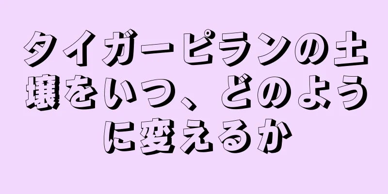 タイガーピランの土壌をいつ、どのように変えるか