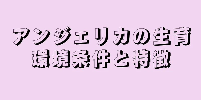アンジェリカの生育環境条件と特徴