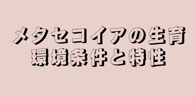 メタセコイアの生育環境条件と特性