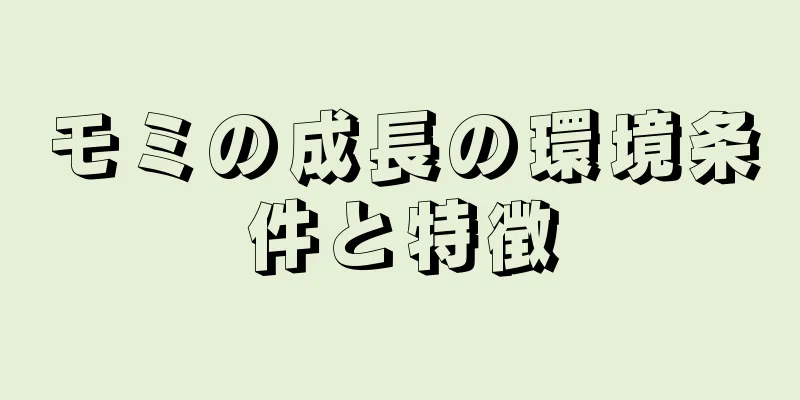 モミの成長の環境条件と特徴