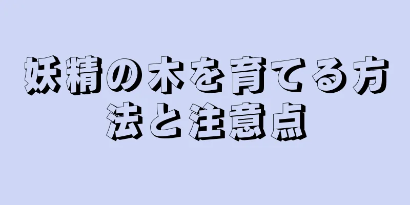 妖精の木を育てる方法と注意点