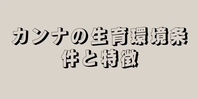カンナの生育環境条件と特徴