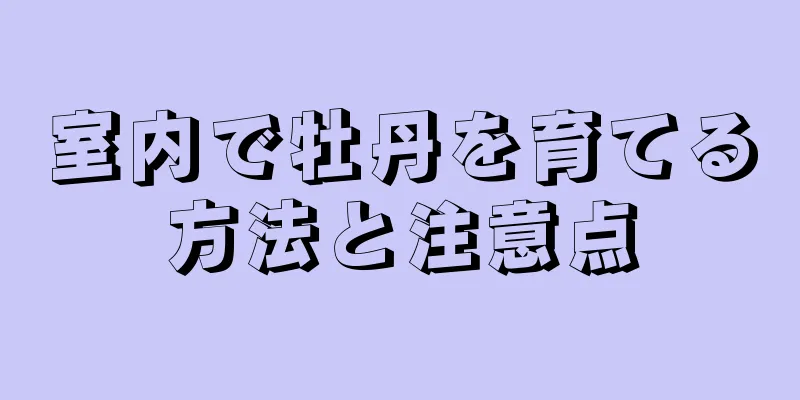 室内で牡丹を育てる方法と注意点