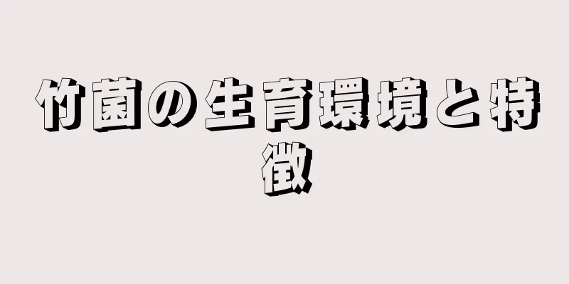 竹菌の生育環境と特徴