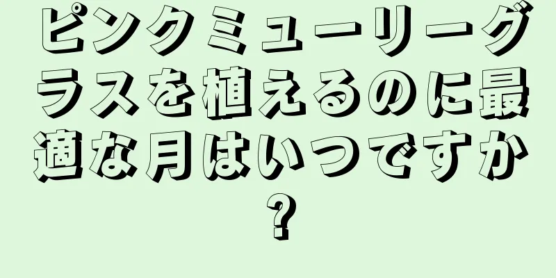 ピンクミューリーグラスを植えるのに最適な月はいつですか?