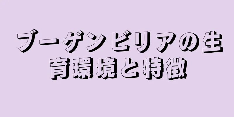 ブーゲンビリアの生育環境と特徴