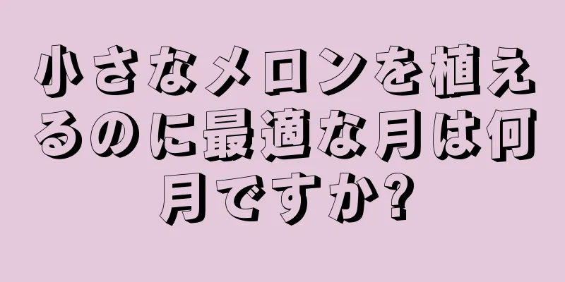 小さなメロンを植えるのに最適な月は何月ですか?