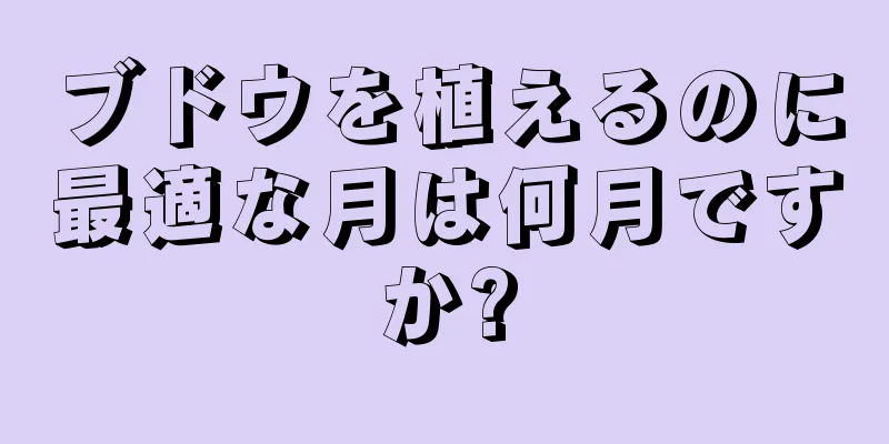 ブドウを植えるのに最適な月は何月ですか?